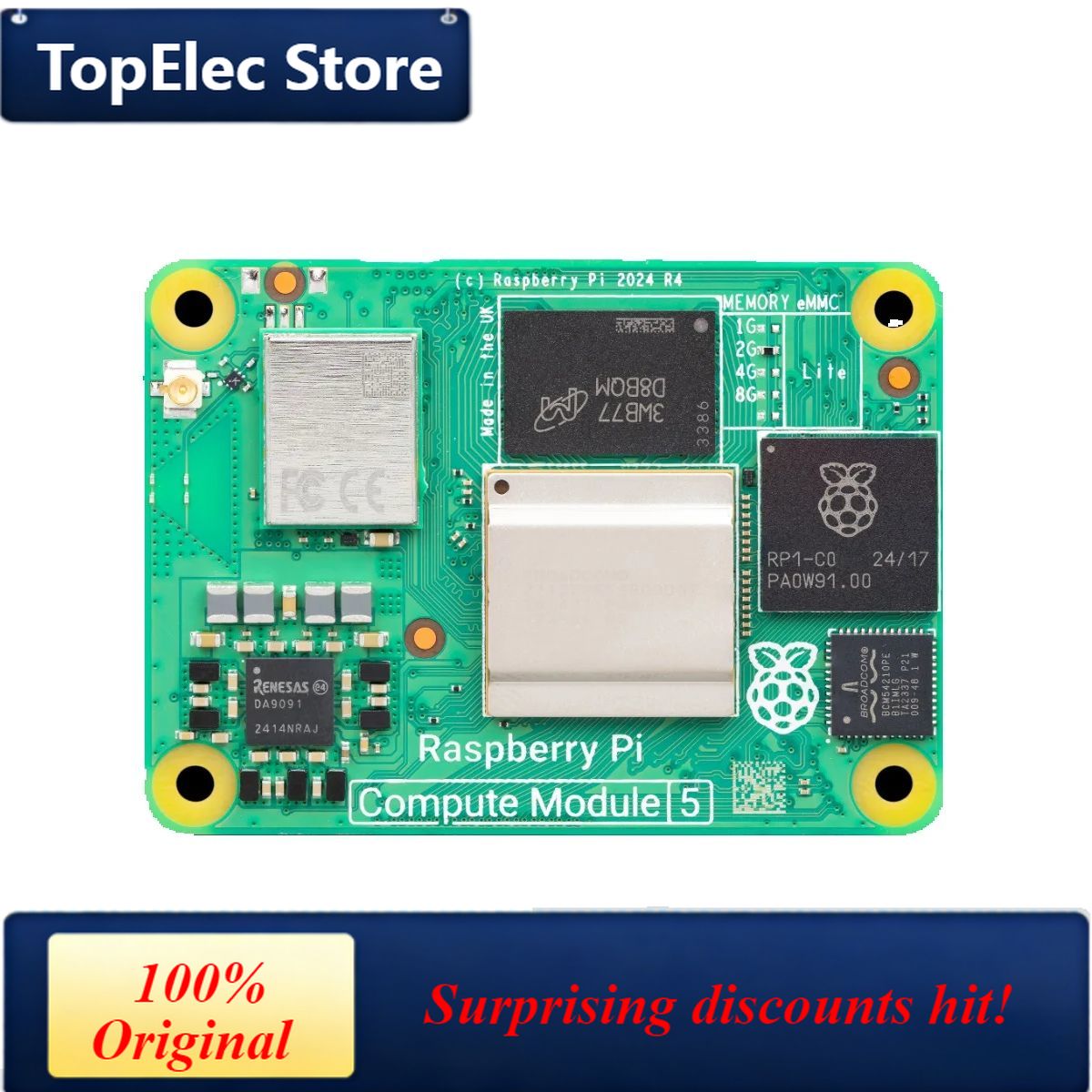 TopElec 라즈베리 파이 컴퓨트 모듈 5 CM5 개 - Raspberry Pi 5 8Gb Board 리뷰 및 가격